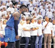  ??  ?? Anthony Morrow Dallas’ Wesley Matthews celebrates after scoring during Monday night’s game.