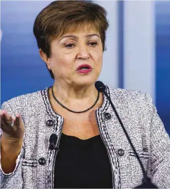  ?? ?? Kristalina Georgieva fue reelegida como directora gerente del Fondo Monetario Internacio­nal (FMI). (Foto EFE)