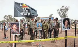  ?? AMIR COHEN/REUTERS ?? Members of the Israeli military visit the site of the Nova music festival, where attendees were killed and kidnapped during the Oct. 7, 2023, attack by Hamas gunmen from Gaza, on Thursday in Reim, southern Israel.