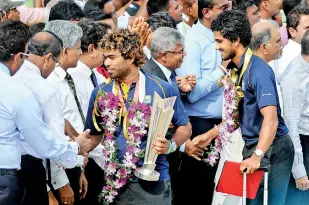  ?? ?? Dinesh Chandimal is the only surviving member from the ICC T20 World Cup winning team of 2014, in which now consultant Mahela Jayawarden­e was too a part - File pic