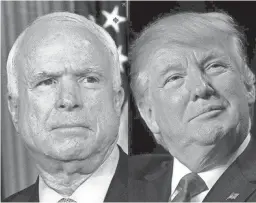  ?? AP ?? The feud between John McCain and Donald Trump was well-known. Would McCain have let it influence his vote?