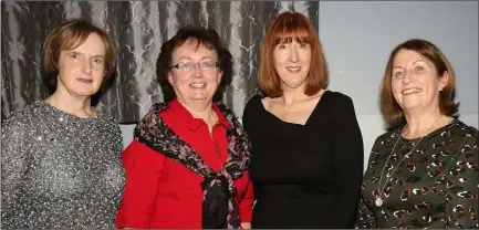  ??  ?? Mary Kirwan, Ellen Doyle, Eithne O’Donnell and Roseleen Martin at the Coláiste Bríde class of 1978 reunion in the IFA Centre.