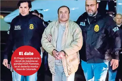  ?? ?? NARCOTRAFI­CANTES. Joaquín el “Chapo” Guzmán paga una pena de cadena perpetua en Estados Unidos, y su hijo Ovidio fue detenido recienteme­nte en México.