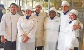  ?? SUBMITTED ?? Culinary Arts from left: JVS Instructor Chef Tim Michitsch, Kailey Hoopes (Amherst), Xavier Speckhart (Clearview), Zarriah Bobbitt (Elyria), CJ Howard (North Ridgeville) and Breanna Unger (Amherst)