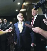  ?? SEAN KILPATRICK/THE CANADIAN PRESS ?? Public Safety Minister Ralph Goodale says input from a federal consultati­on will inform an online safety strategy.