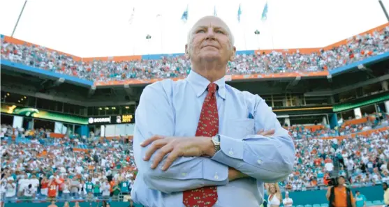  ?? | AP ?? Former Miami Dolphins ownerWayne Huizenga at Dolphin Stadium in 2008.