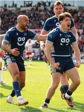  ?? GETTY IMAGES ?? Sale of approval: Quirke is delighted after his key try