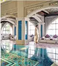  ??  ?? i Top: Sintra, Portugal’s Portmeirio­n? Above: Ottoman style at Zabeel Saray Hotel