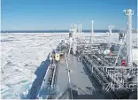  ?? PHOTO FROM MITSUI-OSK LINES JAPAN ?? Ice-breaking LNG Carrier Vladimir Rusanov in the Siberian Sea