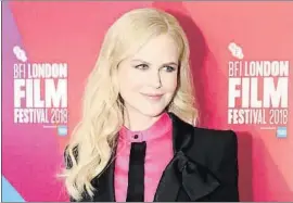  ?? SIMON DAWSON / REUTERS ?? L’actriu Nicole Kidman diumenge passat a Londres