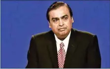  ??  ?? Ambani: Sharpening focus on e-commerce with a string of tiny acquisitio­ns and stake purchases.