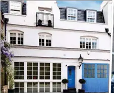  ?? ?? HOME NUMBER FOUR: The Sunaks’ Kensington mews mansion is the most expensive in a sought-after London street