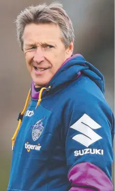  ??  ?? FUMING: Melbourne Storm coach Craig Bellamy at training.