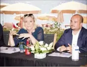  ?? (Photo Clément Tiberghien) ?? Marine Le Pen, invitée par David Rachline à rencontrer les profession­nels du tourisme à Fréjus, demande à l’État davantage de soutien à la filière.