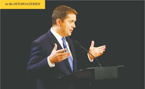  ?? TODD KOROL / REUTERS ?? Conservati­ve Leader Andrew Scheer has never been able to explicitly support equal marriage, although pledging many times to stand up for gay rights.