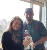  ??  ?? Jacqueline and Anthony Tenore III welcomed son Anthony Tenore IV at 12:11 a.m. Friday in Stamford Hospital.
