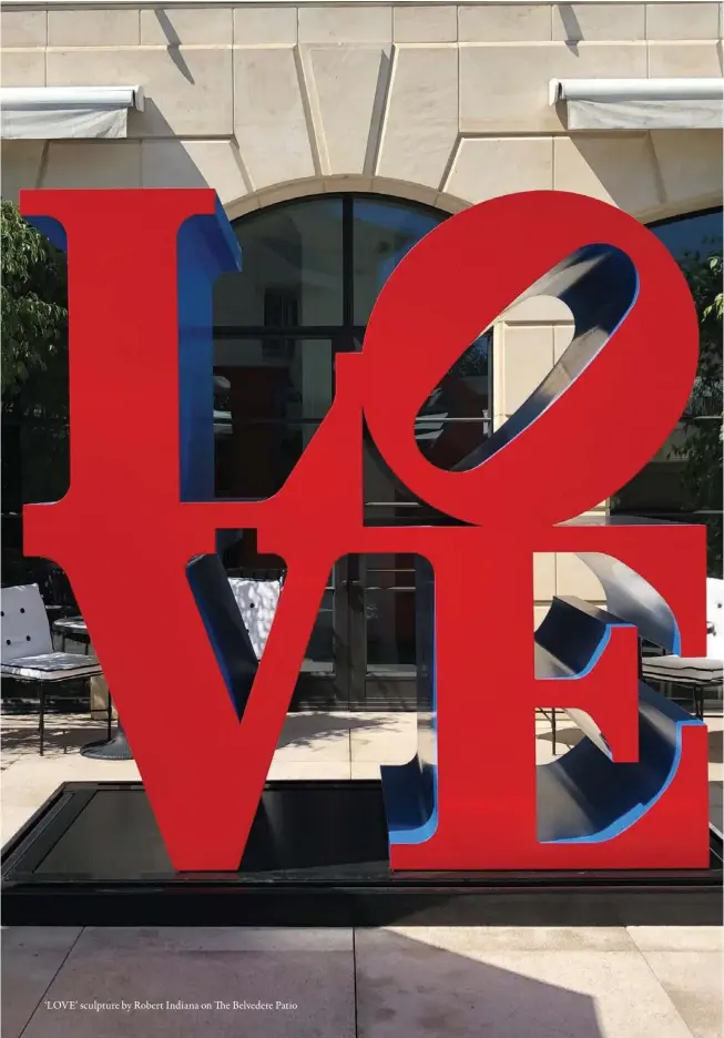  ??  ?? ‘LOVE' sculpture by Robert Indiana on The Belvedere Patio
