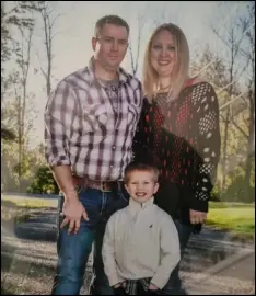  ?? Photo Provided ?? 2nd Ward Candidate Kyle Schmehl and with his wife Julie and their son Bradley.