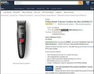  ??  ?? Philips trimmer (QT 4005/15) is marked at Rs 1795 on Amazon.