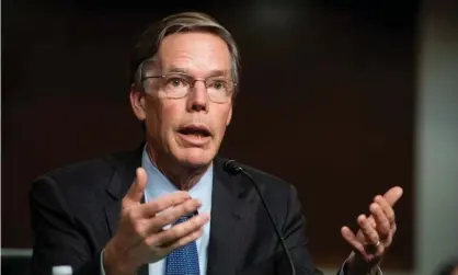  ?? Photograph: Rex/Shuttersto­ck ?? Nicholas Burns speaks to the US Senate committee on foreign relations, which is due to confirmhis appointmen­t as ambassador to China: ‘Our responsibi­lity is to make Taiwan a tough nut to crack.’