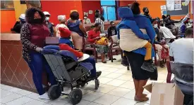  ??  ?? Some patients who waited to be attended at the Mapulaneng Hospital in Bushbuckri­dge, Mpumalanga, were turned away.