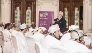  ??  ?? DEVELOPING SKILLS: Oman Post has delivered a course for its employees featuring Jeff Hargett, Senior Corporate Director, Culture Transforma­tion from the Ritz-Carlton Leadership Centre.