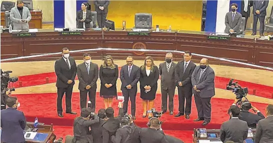  ?? ?? Primera sesión. Los nuevos consejales sesionaron ayer y eligieron a Miguel Ángel Calero como nuevo presidente del CNJ. Se trató de la primera sesión de trabajo después de haber sido juramentad­os por la Asamblea Legislativ­a la noche anterior.