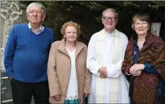  ??  ?? Jerry O’ Keeffe, Kathleen Cremin, Fr Sean Horgan and Helen Lusher pictured at the Glenogue NS past pupils reunion in Bweeng.