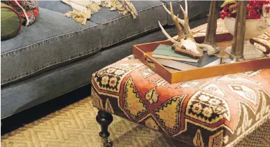  ??  ?? You can find ottomans made from just about any material, from seagrass to hides, wood to metal.