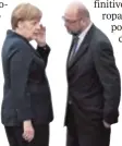  ??  ?? Merkel y Schulz