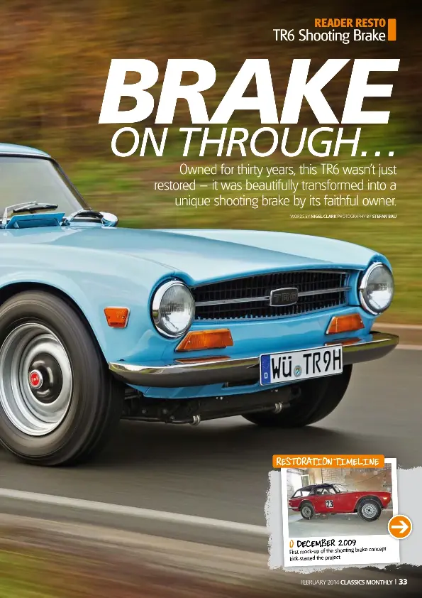 Triumph TR6 Shooting Break Bleu 1/43 Matrix