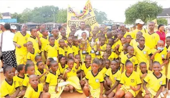  ?? ?? Chosen Group of Schools recently held its inter- house competitio­n, FESTAC Success House came first in the Primary School category