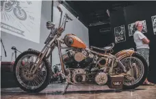  ?? ?? An award-winning Shovelhead built in Dubai by Lycan Customs