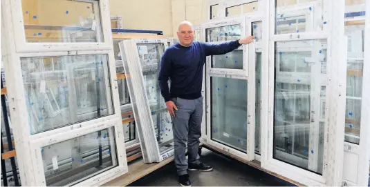  ??  ?? Quality products Production manager Alan Cunningham at WindoawSce­ne Installati­ons