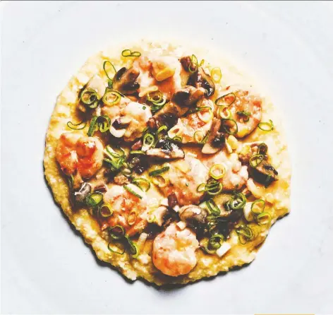  ?? SEAN BROCK ?? Traditiona­l shrimp and grits offer a unique flavour experience from the American South tradition. Pair the dish with a Chardonnay from the Okanagan Valley.