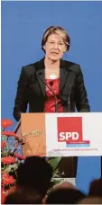  ?? Foto: Michael Hochgemuth ?? Ulrike Bahr beim Neujahrsem­pfang der SPD.