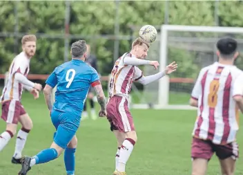  ?? ?? Seaham Red Star (stripes) taking on Boro Rangers at Independen­t Utility Advice Arena, last weekend..