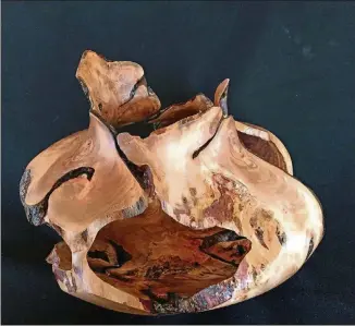  ?? CONTRIBUTE­D BY JONWELBORN­STUDIO.COM ?? Texas wood artist Jon Welborn likes the challenge of hollowing vessels, using found wood or “ugly logs” with a lot of character.