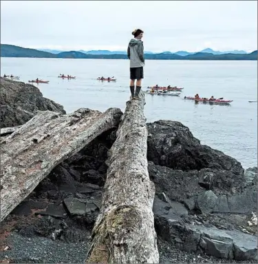  ?? ELAINE GLUSAC/FOR TRIBUNE NEWSPAPERS ?? For his 16th birthday, Seth Bartusek asked to see a wild orca, leading to a Row Sea Kayak Adventures trip in Canada.
