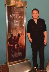  ??  ?? Director Brillante Mendoza showed the trailer of his latest masterpiec­e Ma'Rosa during the event before it went on to compete at the 69th Cannes Film Festival and bring us much honor.
