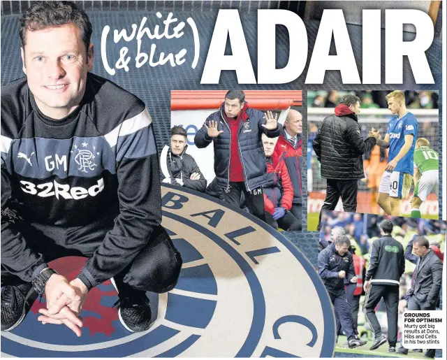  ??  ?? LIGHT BLUE ROUGH PAPER Murty will have to get best out of a group Caixinha, below, assembled GROUNDS FOR OPTIMISM Murty got big results at Dons, Hibs and Celts in his two stints