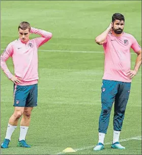 ?? FOTO: EFE ?? Griezmann y Costa, la mayor amenaza para el Olympique de Marsella en Lyon