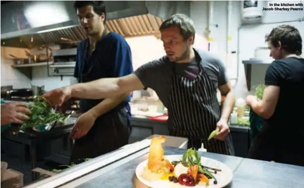  ??  ?? In the kitchen with Jacob Sharkey Pearce