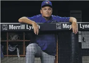  ?? RICH SCHULTZ/GETTY IMAGES ?? Blue Jays manager John Gibbons isn’t worried about the Jays’ offence despite a dip in production in August.