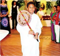  ?? CONTRIBUTE­D PHOTOS ?? Campion College student Ruwan Amarakoon in traditiona­l Sri Lankan dress.