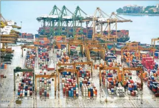  ?? THE STRAITS TIMES/ASIA NEWS NETWORK ?? Singapore’s non-oil domestic exports saw a month-on-month fall as well, by 7.6 per cent in June after the previous month’s 5.8 per cent increase.
