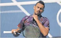  ?? GEOFF BURKE, USA TODAY SPORTS ?? Nick Kyrgios has been hampered by injuries and received treatment for his shoulder during his match Wednesday.