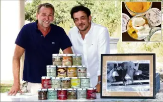  ?? (Photo Valérie Le Parc et DR) ?? Avec le concours du maître artisan glacier Philippe Faur, Alain Léon (à gauche) et Benjamin Moquet ont développé deux gammes de vingt parfums de glace au lait de bufflonne.