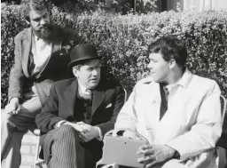  ??  ?? Dream team: Ray Galton, Tony Hancock and Alan Simpson on the set of (1961)
The Rebel