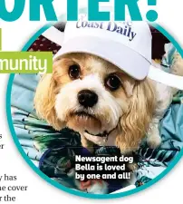  ??  ?? Newsagent dog Bella is loved by one and all!